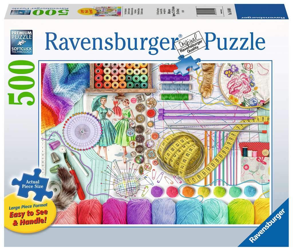 Ravensburger Needlework Station 500 Piece Large Format Puzzle image 0